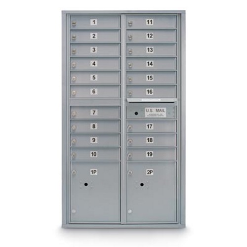 CAD Drawings American Postal Manufacturing Co. 19 Door Standard 4C Mailbox with (2) Parcel Lockers